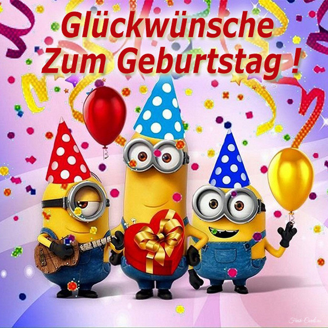 Прикольная картинка с днем рождения на немецком